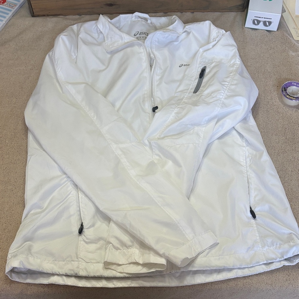 ASICS Classic White Windbreaker